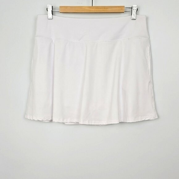 OCX Trem Women's White Activewear Skort Skirt Built In Liner Pockets Size Large - Picture 1 of 16